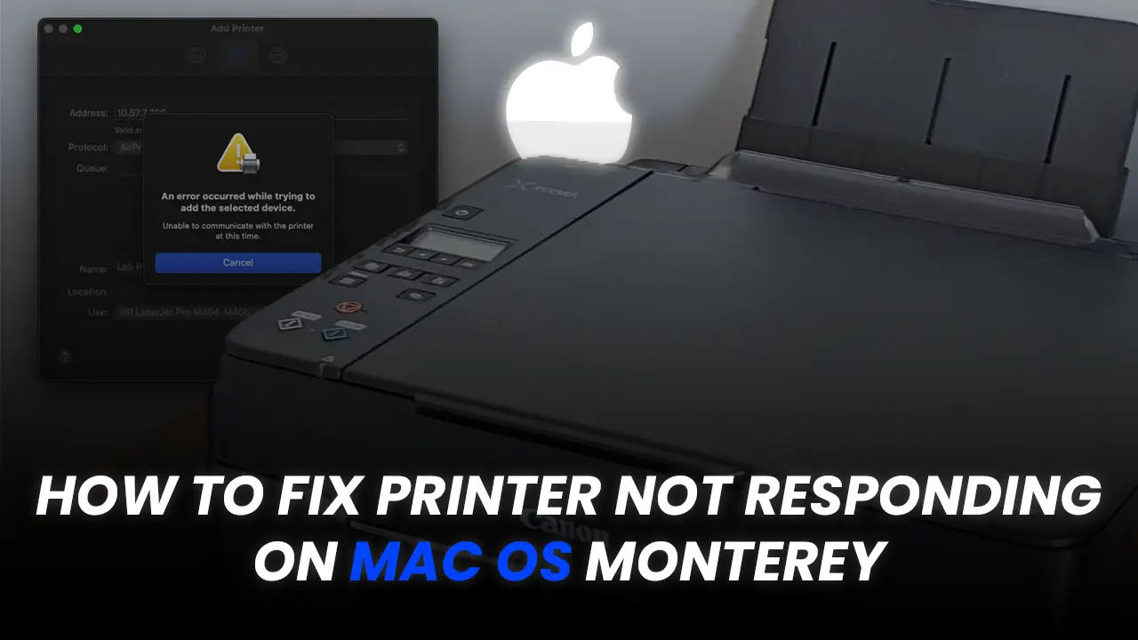 Printer Not Responding on MacOS Monterey